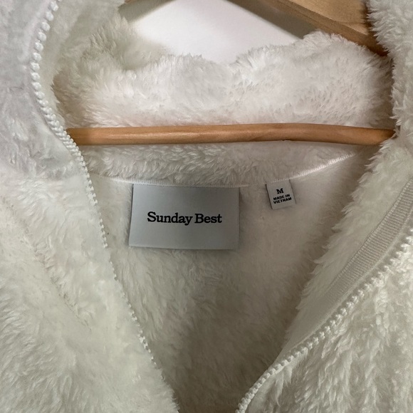 Aritzia Sunday Best Fuzzy Quarter zip - Picture 2 of 2